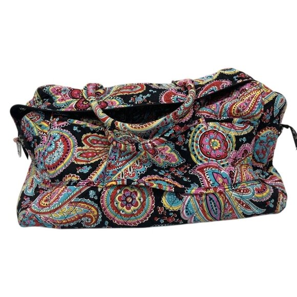 Vera Bradley Large Weekend Duffel Bag With Paisley Pattern - Picture 5 of 8